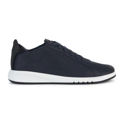 Afbeelding van Geox U Aerantis Sneakers laag, Heren, Maat: 43, Navy black Leer en textiel