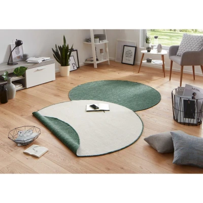 Afbeelding van Rond Binnen en Buitenkleed Miami Groen 123vloerkleed.nl is de online webshop voor vloerkleden woonaccessoires.