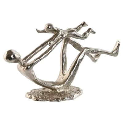 Afbeelding van Decoratieve figuren Home ESPRIT Zilverkleurig 25 x 8 14 cm (2 Stuks)