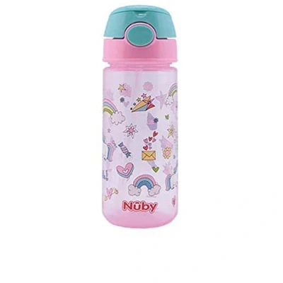 Afbeelding van Nûby drinkrietbeker Active 540ml, roze