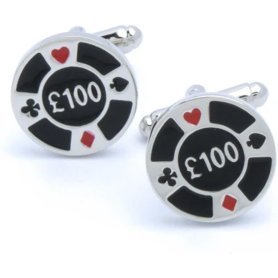 Afbeelding van Manchetknopen 100 Dollar Casino Fiches Pond
