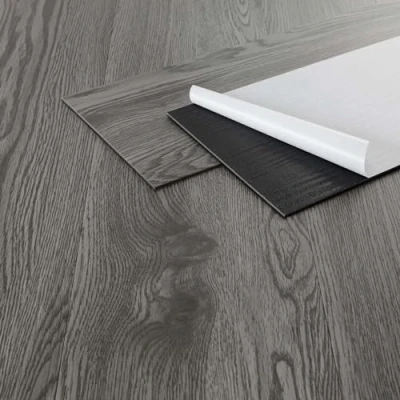 Afbeelding van Deluxe PVC klevende vinylvloer grijs eiken 91,5 cm x 15,3 2 mm ML Design