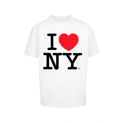 Afbeelding van Merchcode I LOVE NY Oversize Tshirt print, Heren, Maat: Large, White
