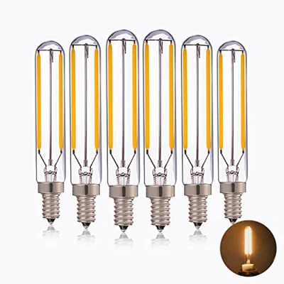 Afbeelding van Genixgreen Ledlampen, T20/T6, 2 W, E14, buisvormige vervanging, 20 2700 K, warmwit, voor hanglamp, kandelaar, niet dimbaar, verpakking van 6 stuks