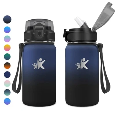 Afbeelding van KollyKolla Thermosfles, 500 ml, lekvrij, thermosflessen met rietje, herbruikbaar, gemakkelijk te reinigen, BPA vrij, drinkfles voor kinderen, volwassenen, camping, school, kantoor
