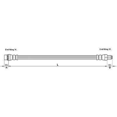 Afbeelding van METZGER 4110261 Remslang 537mm