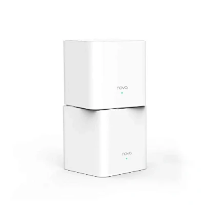 Afbeelding van Tenda Nova MW3 2x echte dual band mesh WLAN (tot 200 m² WLAN, AC1200, 4x LAN poortent, QoS) vervangt routers, powerlines &amp; repeaters, set van 2, wit