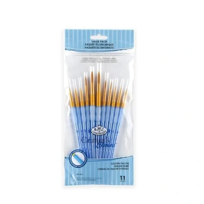 Afbeelding van Royal en Langnickel Crafter&#039;s Choice Ronde Taklon Variety Borstel Set Goud (Pack van 11)