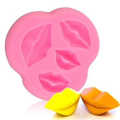 Afbeelding van Chocolade Mallen Siliconen Snoepvorm Zelfgemaakte Cartoon Cake Mould Lippen Vorm Bakken Tool voor Party (Roze)