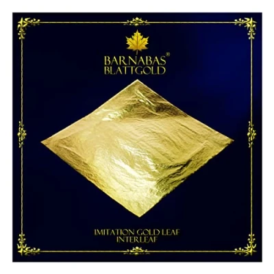 Afbeelding van Imitatie Goudblad Vellen door Barnabas Blattgold 100 16 x 16cm Losse Blad Interleaved