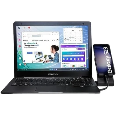 Afbeelding van Laptops: laptop accessoires: Mirabook 1 13.3 inch Midnight Black. with Full HD IPS display/International AZERTY Keyboard/trackpad/ USB
