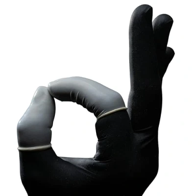 Afbeelding van AMPRI latex vingerlinten, maat XL, 5, Med Comfort: gerolde vingerringen van kopen.