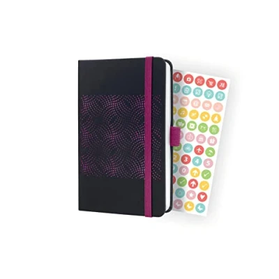 Afbeelding van 2x Weekagenda Impress A6 2024 (NL/FR/EN/DU) sparkling zwart Hardcover