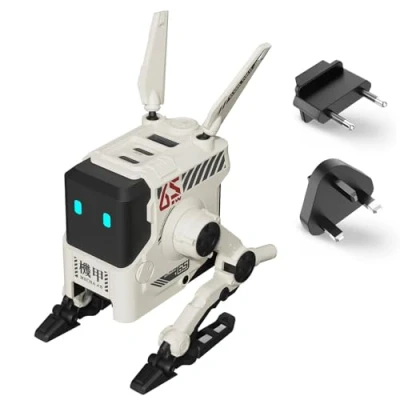 Afbeelding van GravaStar USB C oplader reisadapter wereldwijd, 65 W snellader met 1 A en 2 C, internationale universele adapter voor UK/EU/VS, opvouwbare wandlader laadstation