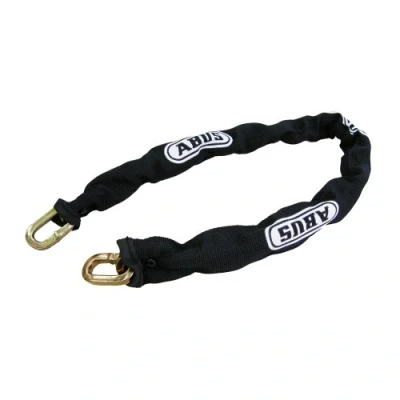 Afbeelding van ABUS veiligheidsketting 8KS/85B diameter 8mm 85cm vierkante geelverzinkte schakels black loop