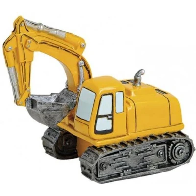 Afbeelding van Spaarpot graafmachine excavator geel