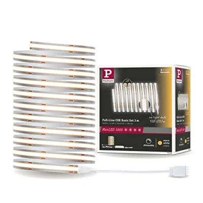 Afbeelding van Paulmann 71049 MaxLED 1000 LED Strip Full Line COB complete set 3m 36W 3240lm 528LEDs/m 2700K 50VA dimbaar zilver kunststof
