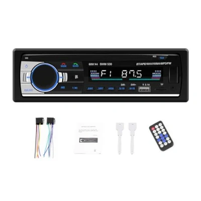 Afbeelding van BOOMBOOST Autoradio Met Bluetooth Mp3 speler Auto Card Machine Radio Generatie Ondersteuning AUX U Disk Sd kaart WMA WAV MP 530UT