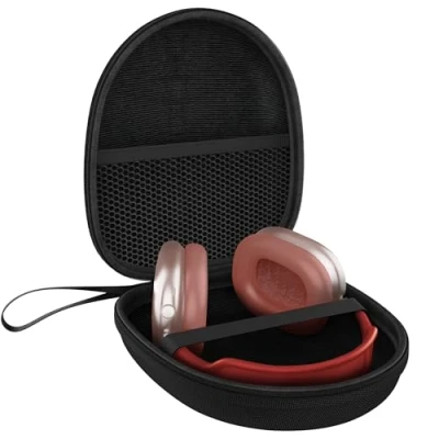 Afbeelding van MyGadget Hoofdtelefoontas, 21 x 18,5 cm, compacte case bescherming voor over ear hoofdtelefoons en accessoires, universele transportbox, beschermhoes in zwart