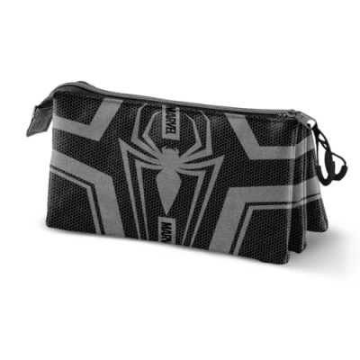 Afbeelding van Spiderman Town Triple Etui, Zwart, 23 x 11 cm, Eén maat, Drievoudige etui