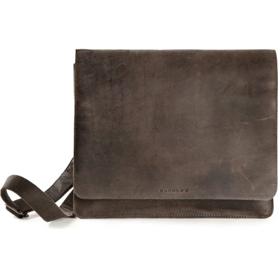 Afbeelding van HAROLD&#039;S Leren Business tas Schoudertas Antic Messengerbag Taupe