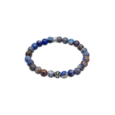 Afbeelding van Kuzzoi Oxidized Basic Armband, Heren, Maat: 23, Dunkelblau