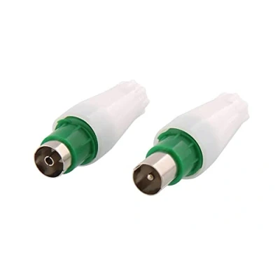 Afbeelding van T&#039;nB PVMF antenne stopcontact, 9 mm, wit/groen, 2 stuks