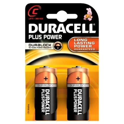 Afbeelding van Duracell Alkaline batterij Duralock Cx2 Plus Power (LR14)