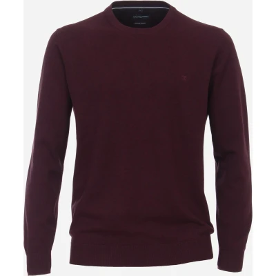 Afbeelding van Casa Moda Casual Regular Fit Trui ronde hals rood, Melange