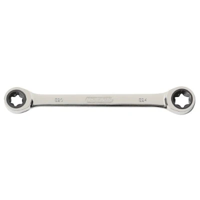 Afbeelding van KS Tools 503.4357 GEARplus Dubbele ratelringsleutel Torx E, E20xE24