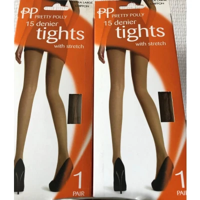 Afbeelding van Pretty Polly 2 paar 15 denier Everyday Tights XL Chiffon