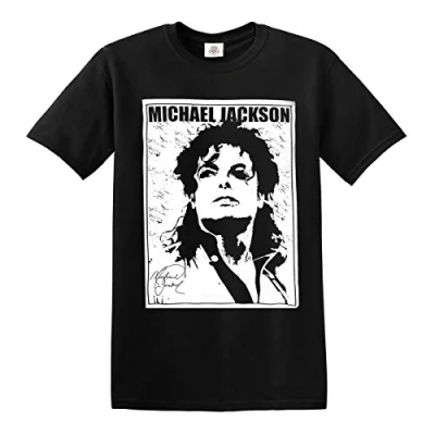 Afbeelding van Trend Gear Michael Jackson Signature T shirt King of Pop Legend Icon Muziek shirt, Zwart M