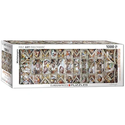 Afbeelding van Eurographics puzzel The Sistine Chapel Ceiling Michelangelo Panorama 1000 stukjes
