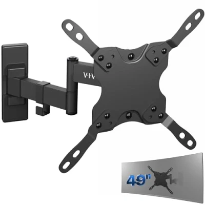 Afbeelding van VIVO Full Motion TV muurbeugel voor 13 tot 42 inch platte plasmaschermen, VESA beugelstandaard met kantelen en draaien, zwart, MOUNT VW06