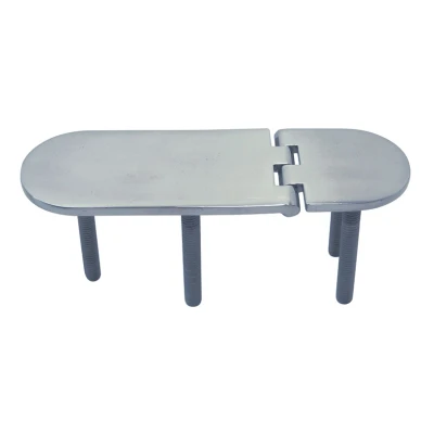 Afbeelding van RVS Scharnier met draadeinden 126 x 40 mm