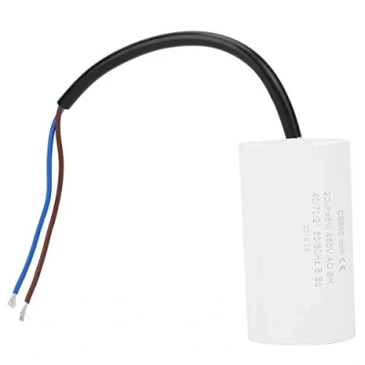 Afbeelding van Motorstartcondensator, CBB60 450V 20uF Microfarad condensator met draadkabel voor het starten van de motor