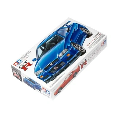 Afbeelding van TAMIYA 24210 1:24 Nissan Skyline GT R R34 V Spec modelbouw, plastic modelbouwset, hobby, handwerk, lijmen, model, modelbouw