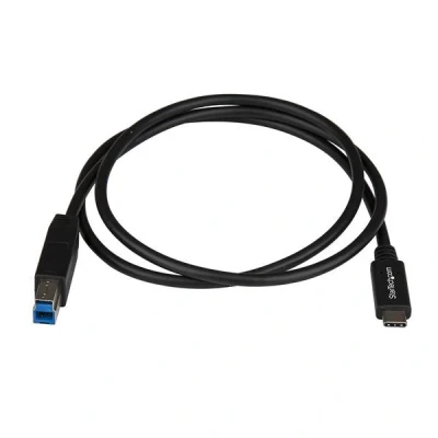 Afbeelding van StarTech.com USB31CB1M 1m USB C B Zwart kabel