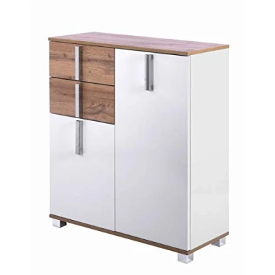 Afbeelding van Schildmeyer Badkamerkast Kampen Breedte 80,6 cm, met metalen handgrepen, deuren soft closetechniek