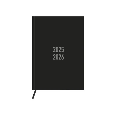 Afbeelding van Kangaro agenda 2025/2026 formaat A5 zwart met leeslint K 23906