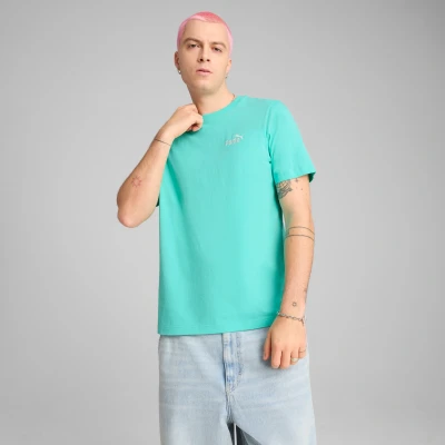 Afbeelding van Puma Small LOGO Tshirt basic, Heren, Maat: Large, Aquatic
