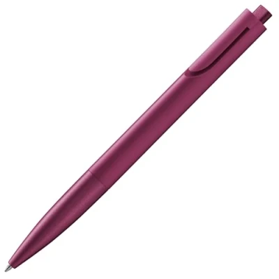 Afbeelding van LAMY noto burgundy balpen puristische met driehoekige kunststof houder clip komt uit de contour van incl. langschrijfvulling M 16 in lijndikte zwart