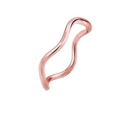 Afbeelding van ELLI Ring &#039;Wellen&#039; rose goud