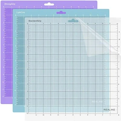 Afbeelding van REALIKE Snijmat voor Silhouette Cameo 3/2/1, 30,5 x cm, set van 3 zelfklevende snijmatten, flexibel, antislip, om te knutselen, meerkleurig
