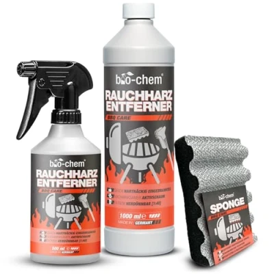 Afbeelding van bio chem rookharsverwijderaar oven en grillreiniger spray 1 l fles + 0.5 spuitfles mengfles krachtig concentraat lost de meest hardnekkige ingebrande korsten op