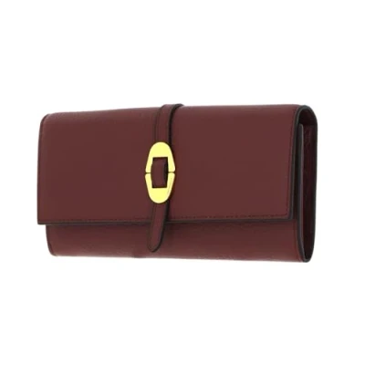 Afbeelding van Coccinelle Leren Portemonnee Cosima Wallet Grained Leather Carruba Bruine