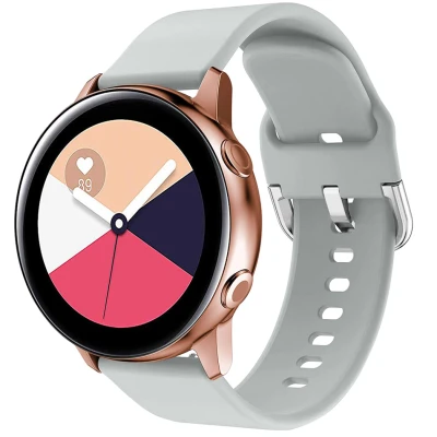 Afbeelding van Siliconen bandje Galaxy Watch 40/42mm / Active 2 42/44mm 3 41mm Lichtgrijs iMoshion En TPU (zacht)