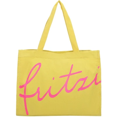 Afbeelding van Fritzi aus Preußen Schoudertas Easy 01 Canvas Shopper Yellow Geel