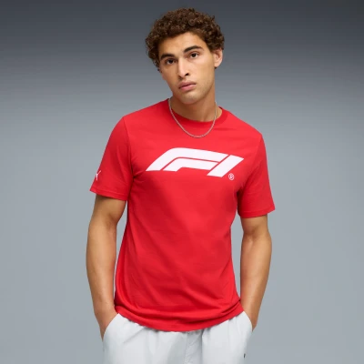 Afbeelding van Puma F1 ESS LOGO TEE Tshirt print, Heren, Maat: XS, Pop red
