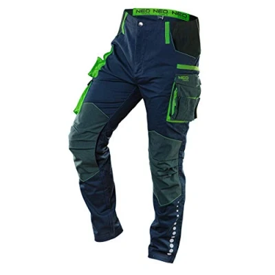 Afbeelding van NEO TOOLS Premium werkbroek voor heren, met jas, maat XS 3XL / 3% elastaan, modieus design, broek kniebeschermzakken en versterkt cordura, Donkerblauw, M
